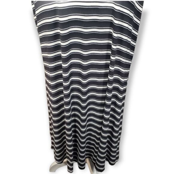 AVA & VIV BLACK & WHITE STRIPE DRESS SZ. 1X EUC - Picture 3 of 7